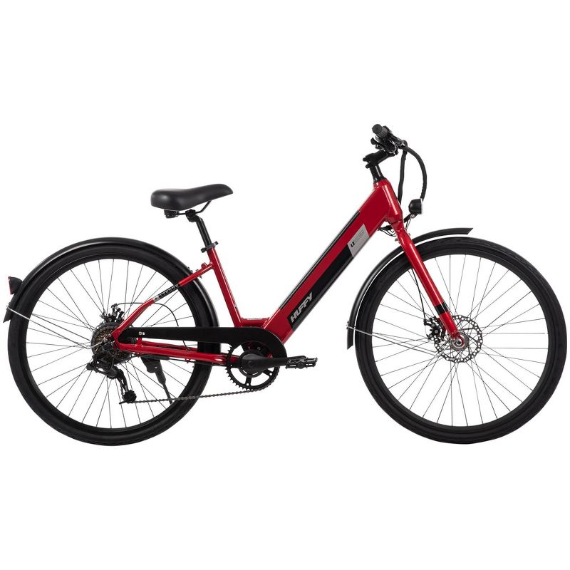 Huffy Lyndon Step-Through Electric Bike - 27.5" Wheels - 20 MPH - 36V - Red