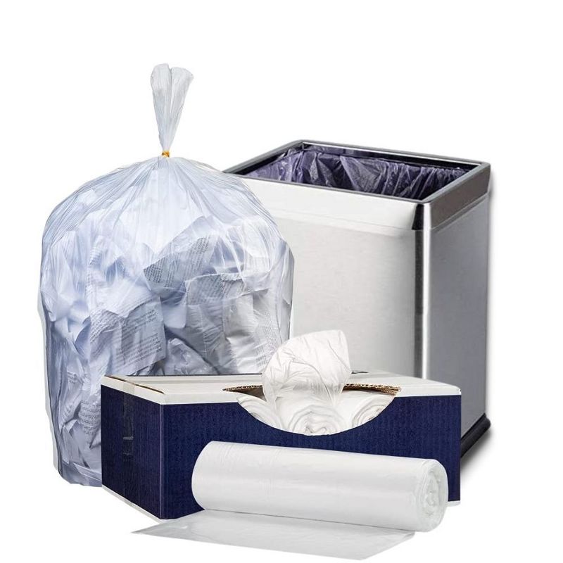Plasticplace 4 Gallon High Density Trash Bags, Clear (2000 Count)