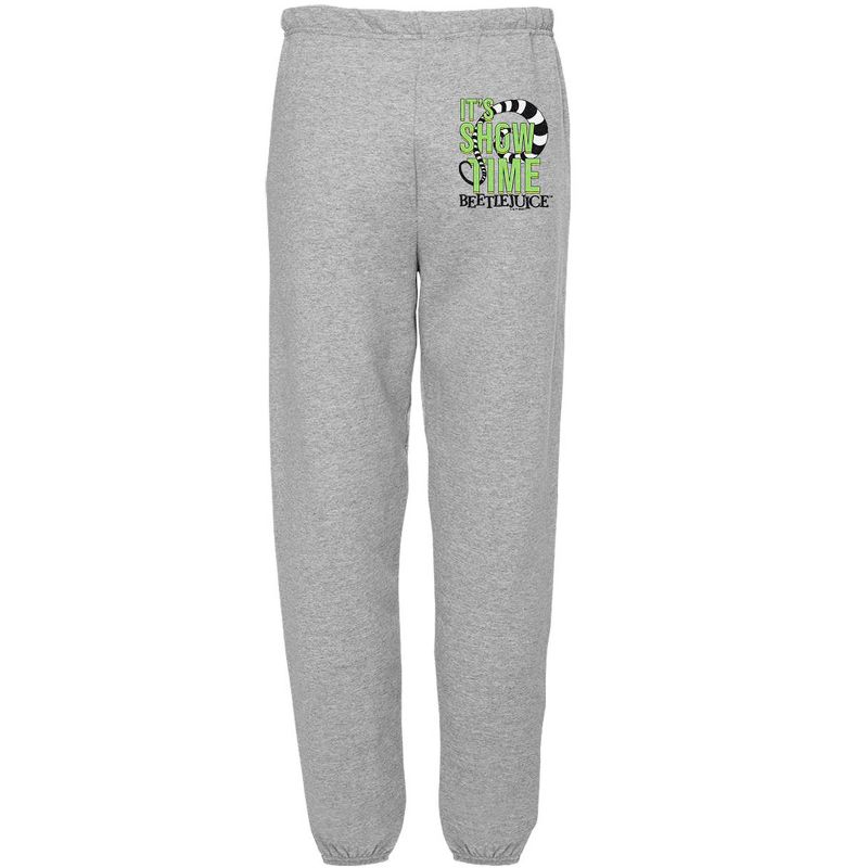 Beetlejuice It's Showtime Quote Mens Jogger Sweatpants Athletic Heather Medium