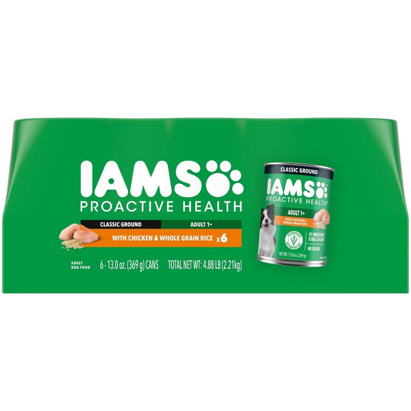 IAMS Proactive Health Adult Classic Ground Rice and Chicken Flavor Variety Pack Wet Dog Food - 4.88lbs/6ct