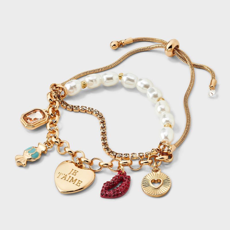 Adjustable Charm Bracelet - A New Day™ Gold