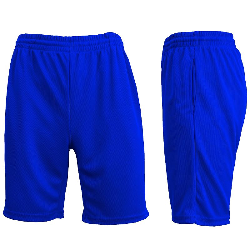 Galaxy By Harvic Men's Moisture Wicking Performance Basic Mesh Shorts - Royal, M