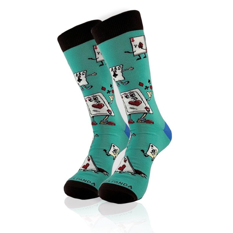 Ace of Hearts Playing Cards Socks from the Sock Panda (Men's Sizes, Adult Large)