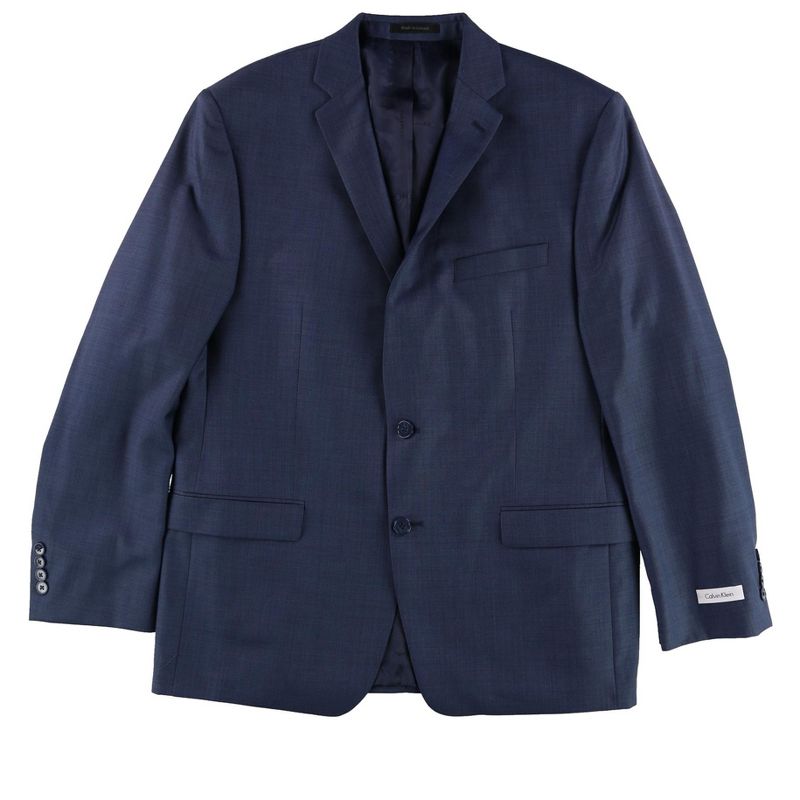Calvin Klein Mens Basic Two Button Blazer Jacket, blue, 38 Regular