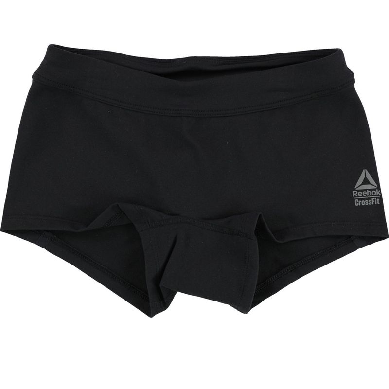 Reebok Womens Chase Shortie Athletic Workout Shorts, black, X-Small
