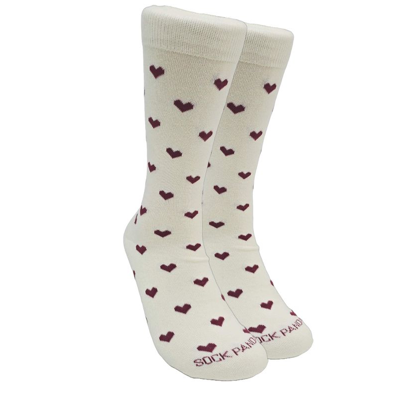 Heart Patterned Socks (Men's Sizes, Adult Large) from the Sock Panda