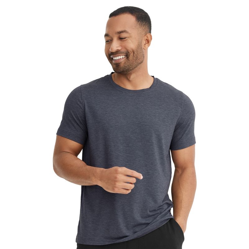 Jockey Men's EVERACTIVE Crew Neck Tee L True Navy Heather