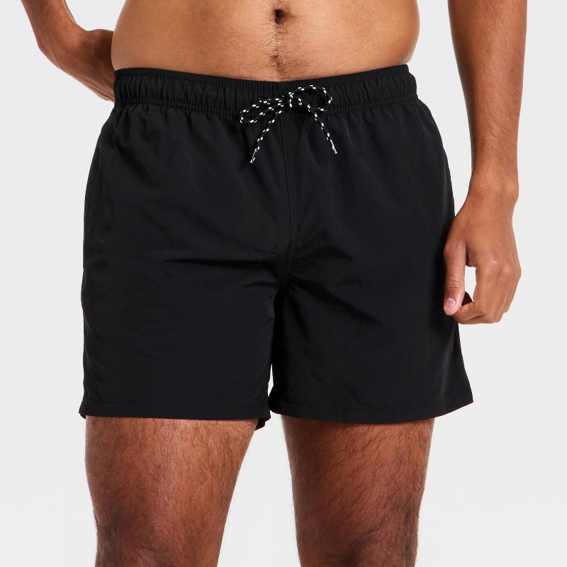 Men's 5'' Swim Trunks - Goodfellow & Co™ Black M