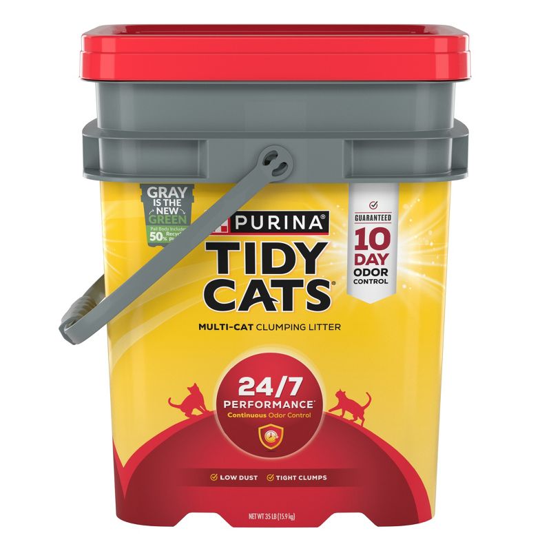 Purina Tidy Cats 24/7 Performance Clumping Scoop Cat & Kitty Litter for Multiple Cats - 35lbs