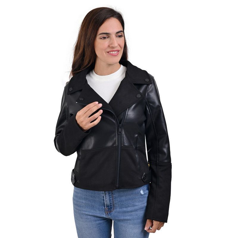 LEE Women's Biker Jacket 235, Black, XL