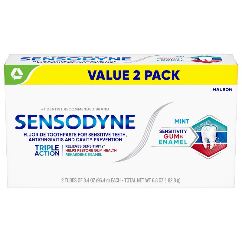Sensodyne Sensitivity Gum and Enamel Mint Toothpaste - 3.4oz//2pk
