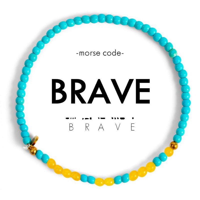 Morse Code Beaded Bracelet 3mm: BRAVE - ETHICGOODS