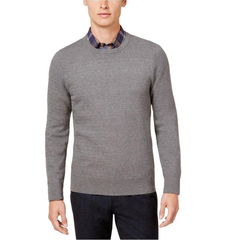 Ryan Seacrest Mens Heather Pullover Sweater, heathergrey, Small