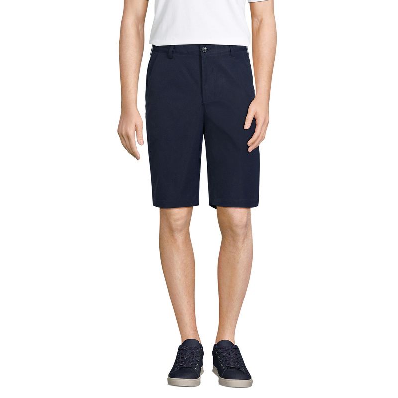 Lands' End Men's Active Performance 11" Chino Shorts - 32 - Classic Navy