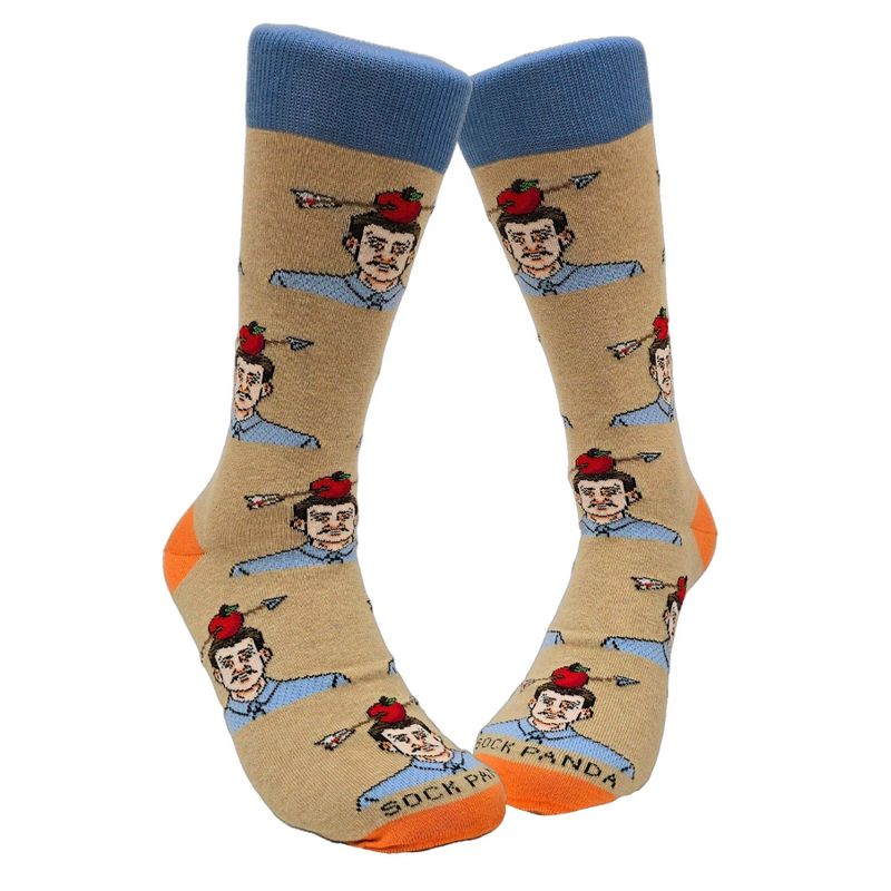 Apple Arrow Shot Socks from the Sock Panda (Men's Sizes, Adult Large)