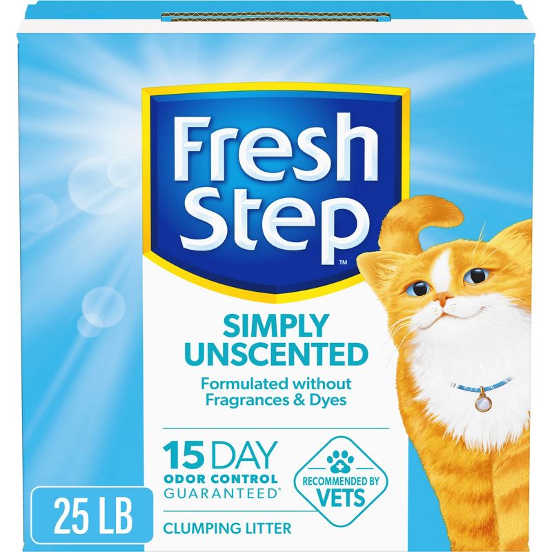 Fresh Step Simply Unscented Clumping Kitty and Cat Litter - 25lbs