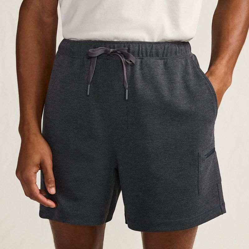Lands' End Men's Pique Short - Small - Dark Charcoal Heather