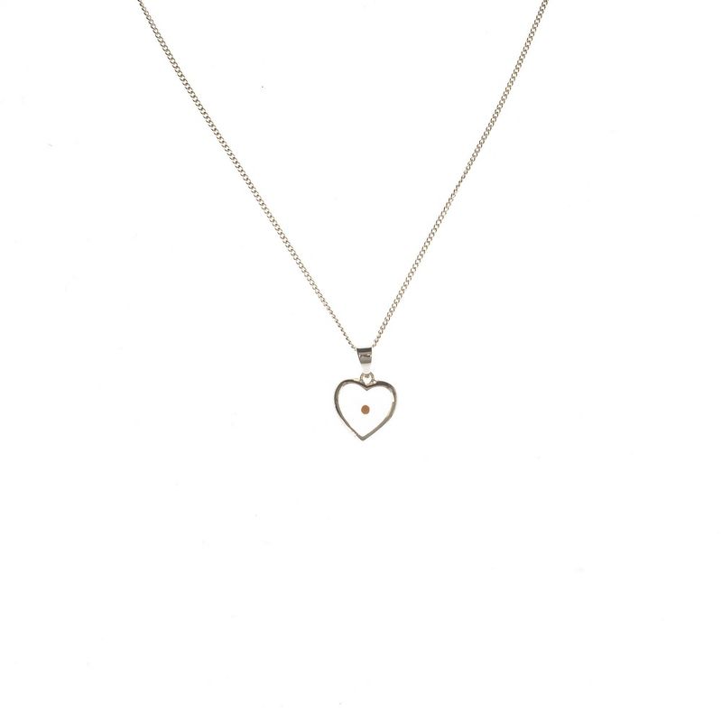Dicksons The Mustard Seed Heart Silver Plated Pendant Necklace - 18 inch Chain