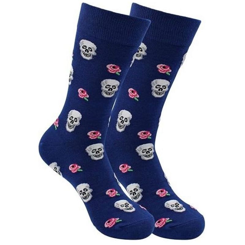 Skulls and Roses Aocks (Men's Sizes, Adult Large) from the Sock Panda - Great for Halloween