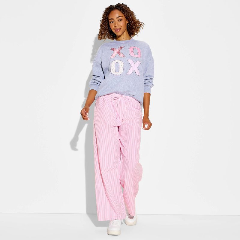 Women's Boxer Graphic Pull-On Pants - Pink Striped S