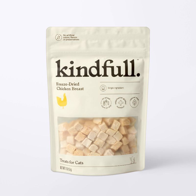 Freeze-Dried Cat Treats Chicken Flavor - 2oz - Kindfull™