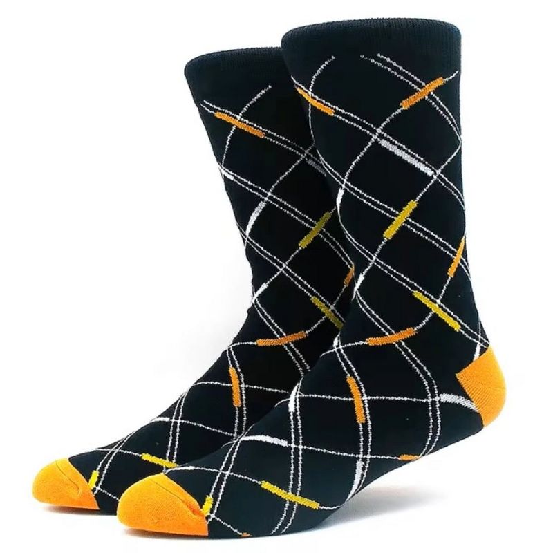 Diagonal Line Grid Socks from the Sock Panda (Men's Sizes, Adult Large)