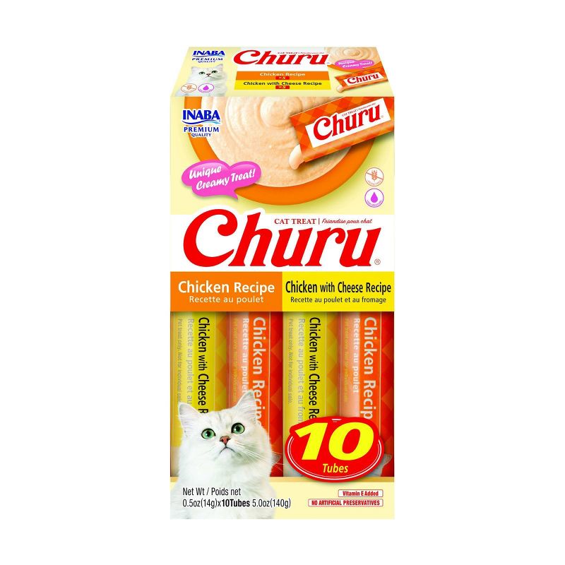 Inaba Churu Chicken Flavor Variety Box Lickable Cat Treats - 5oz/10ct