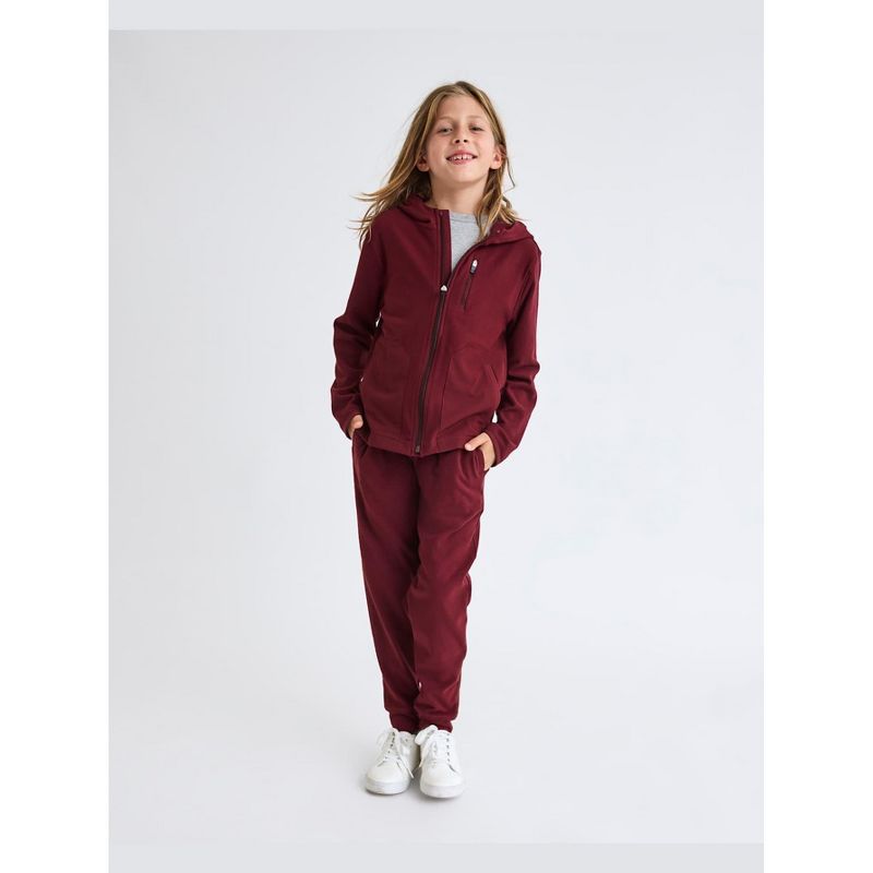 The Children's Place Boys Stretch Cozy Microfleece Jogger Pants Burgundy M (7/8)
