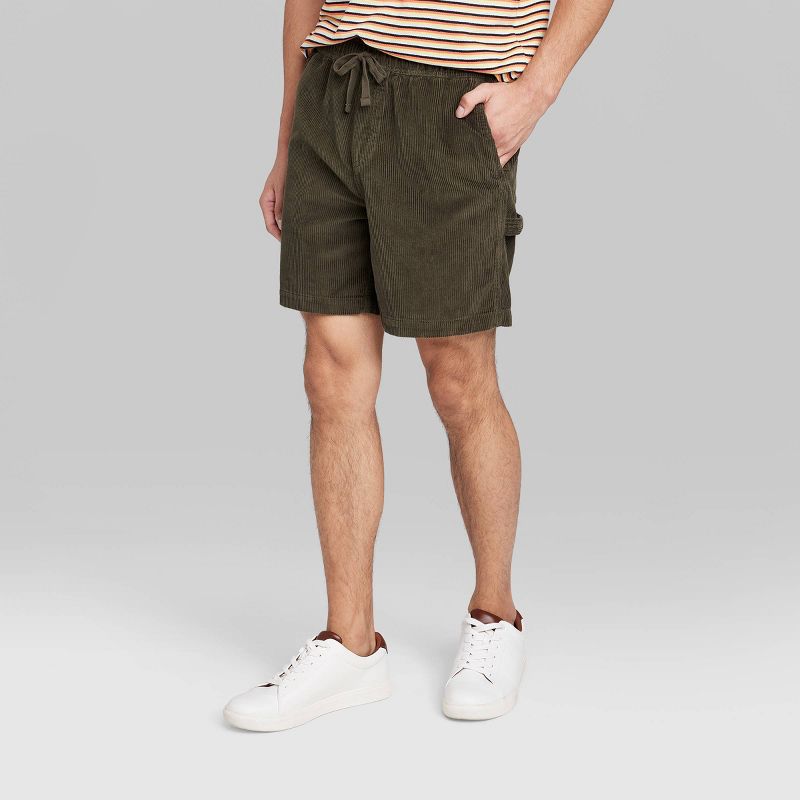 Men's 6.5" Pull-On Shorts - Original Use™ Dark Green XXL: Cotton, Lightweight, Elastic Waist, Pockets