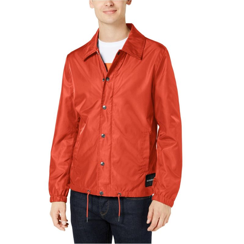 Calvin Klein Mens June Monogram Jacket, pumpkinred, Large