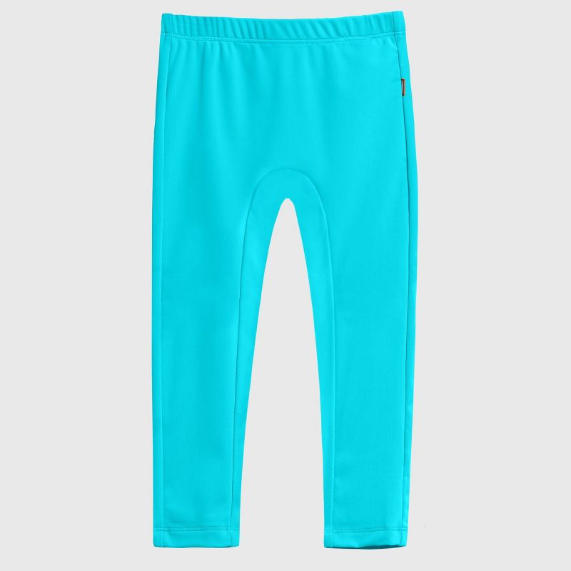 City Threads Kids' UPF 50+ Nylon/Spandex Blend USA-Made Swim Leggings for Boys and Girls, UPF 50+, Turquoise, 9-12M