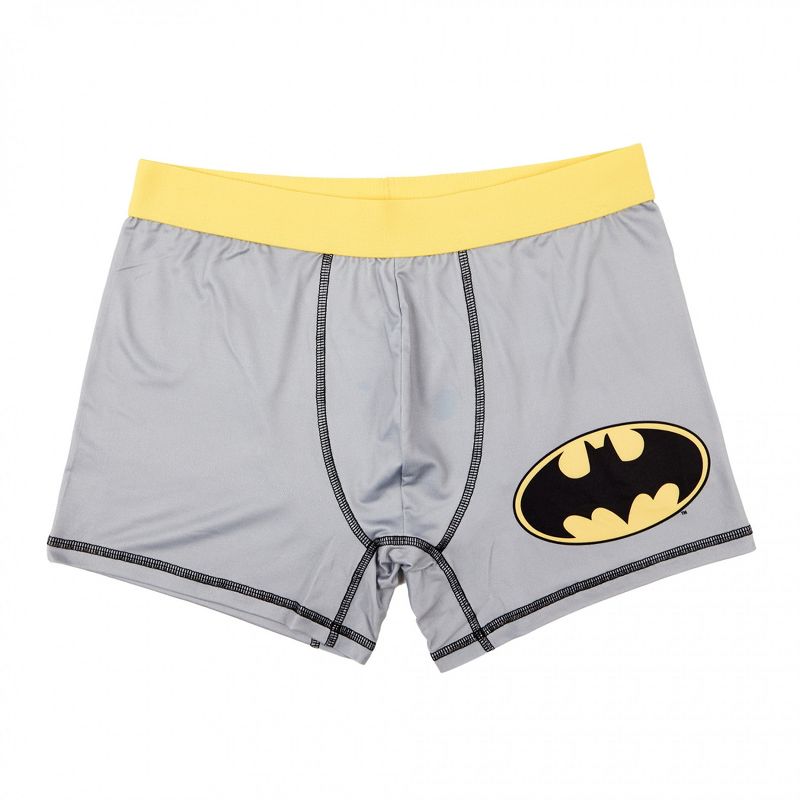 Mens Batman Classic Logo Grey Colorway Underwear Boxer Briefs - Large (36-38)