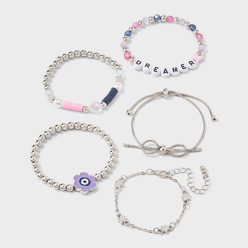 Girls' 5pk Flower Bracelet Set - Cat & Jack™