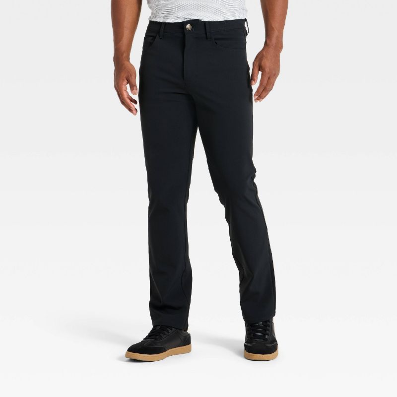 Men's Slim Straight Fit Five Pocket Pants - Goodfellow & Co™ Black 34x32