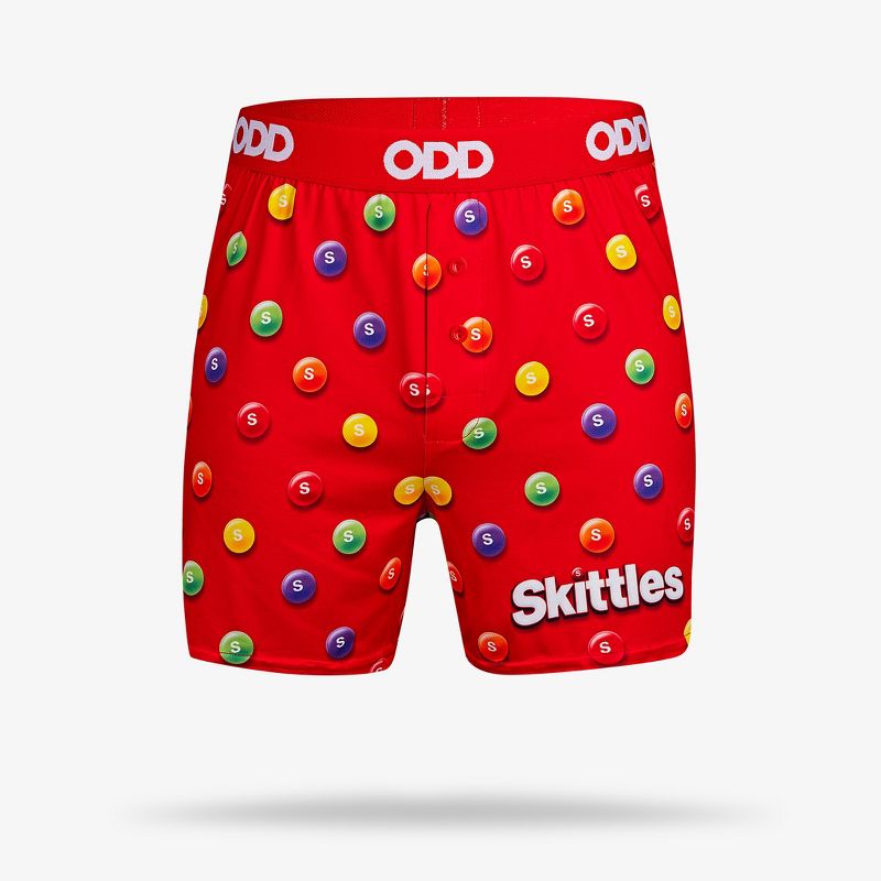Odd Sox, Skittles All Over, Novelty Boxer Shorts For Men, Large