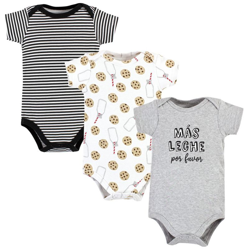 Hudson Baby Cotton Bodysuits, Leche Por Favor, Newborn