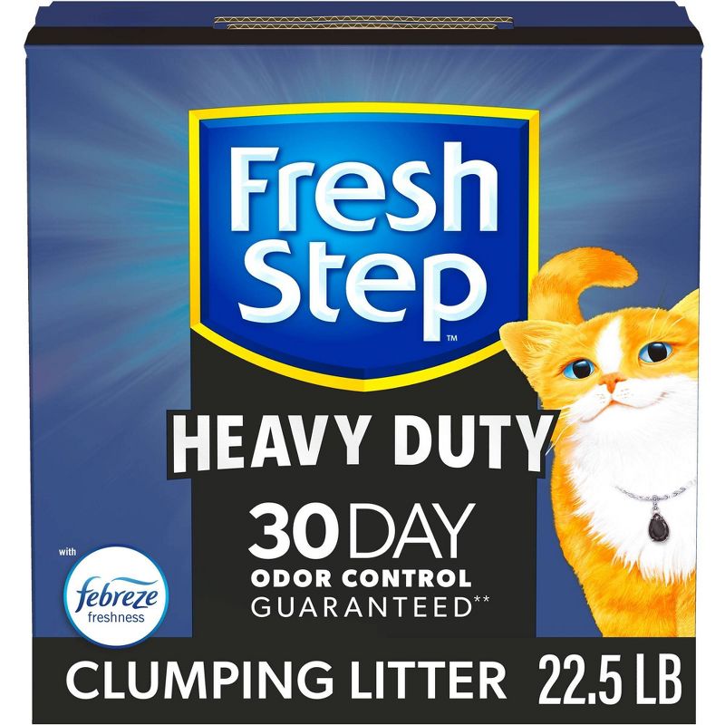 Fresh Step Heavy Duty 30-Day Clumping Scented Odor Control Cat and Kitty Litter - 22.5lbs