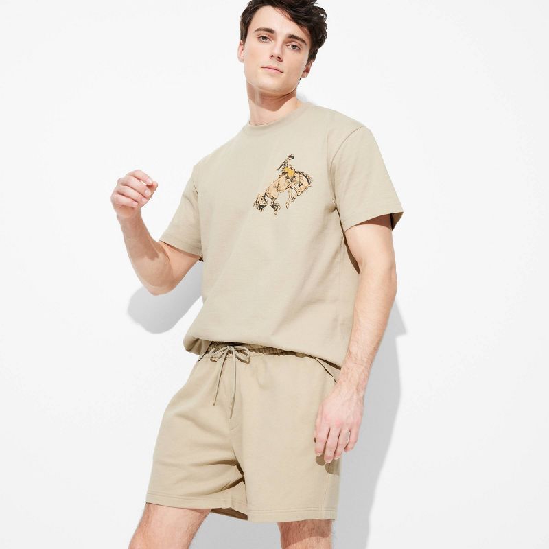Men's 6" Knit Shorts - Original Use™ Tan XL: French Terry, Drawstring Waist, Lightweight, Jogger Style