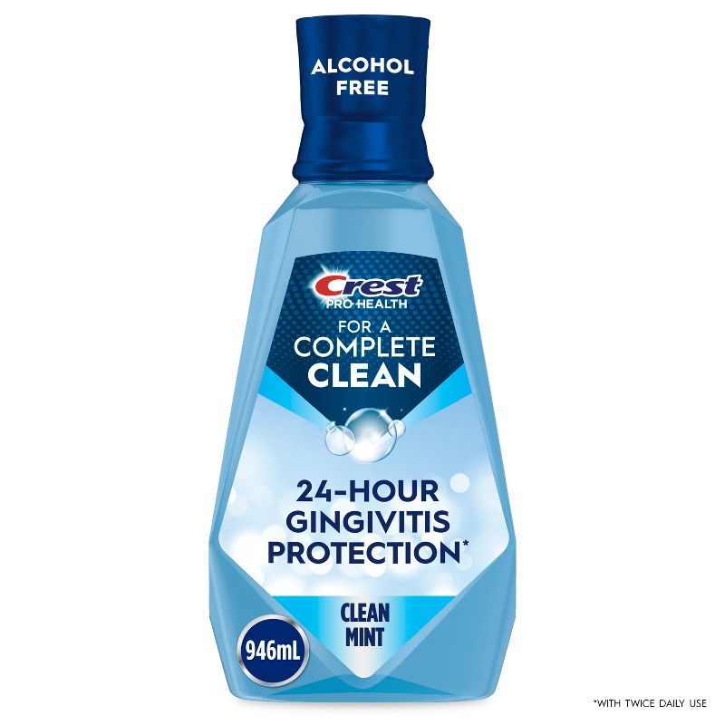 Crest Pro-Health Multi-Protection Alcohol Free Mouthwash, Clean Mint - 1L