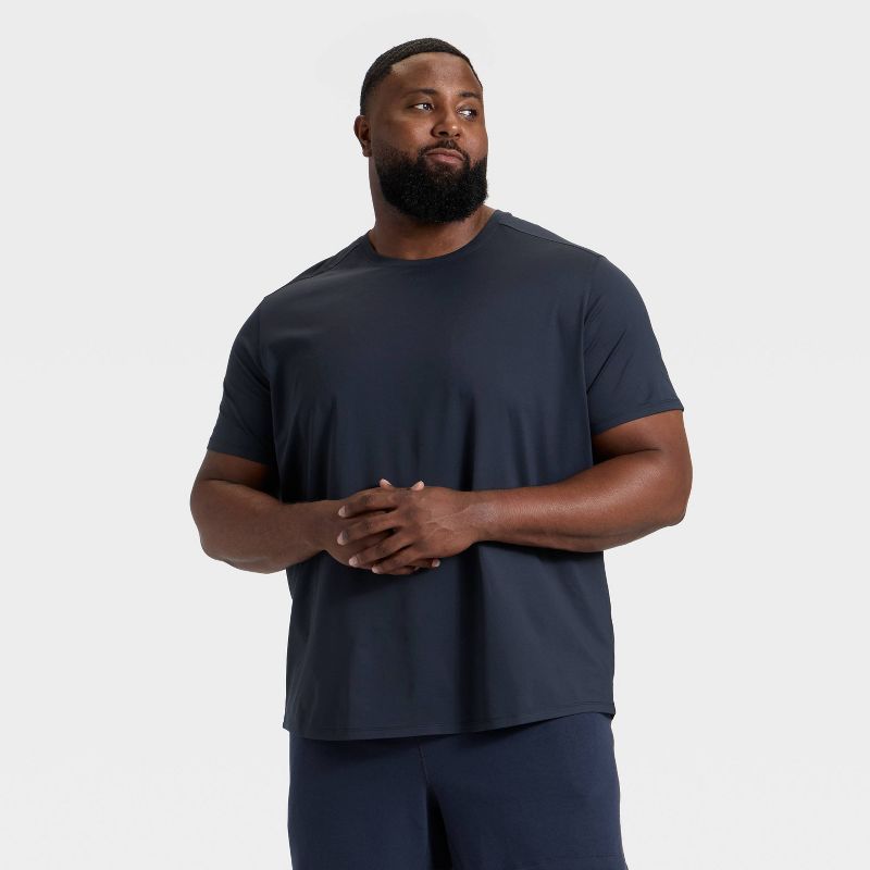 Men's Big Short Sleeve Soft Stretch T-Shirt - All In Motion™ Dazzling Dark Blue 2XL