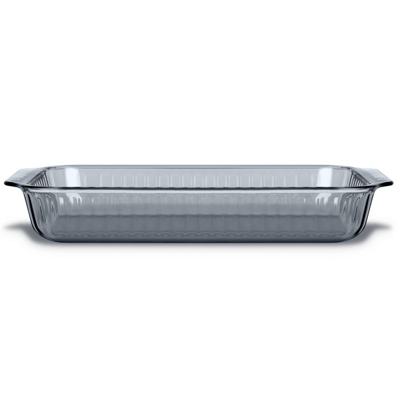 Pyrex® Sculpted Tinted 9"x13" Baking Dish Smoke: Glass Bakeware, Dishwasher-Safe, 2-Year Warranty