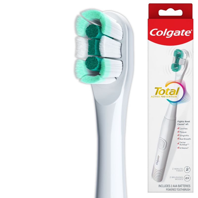 Colgate Total Active Prevention Battery Powered Toothbrush - White