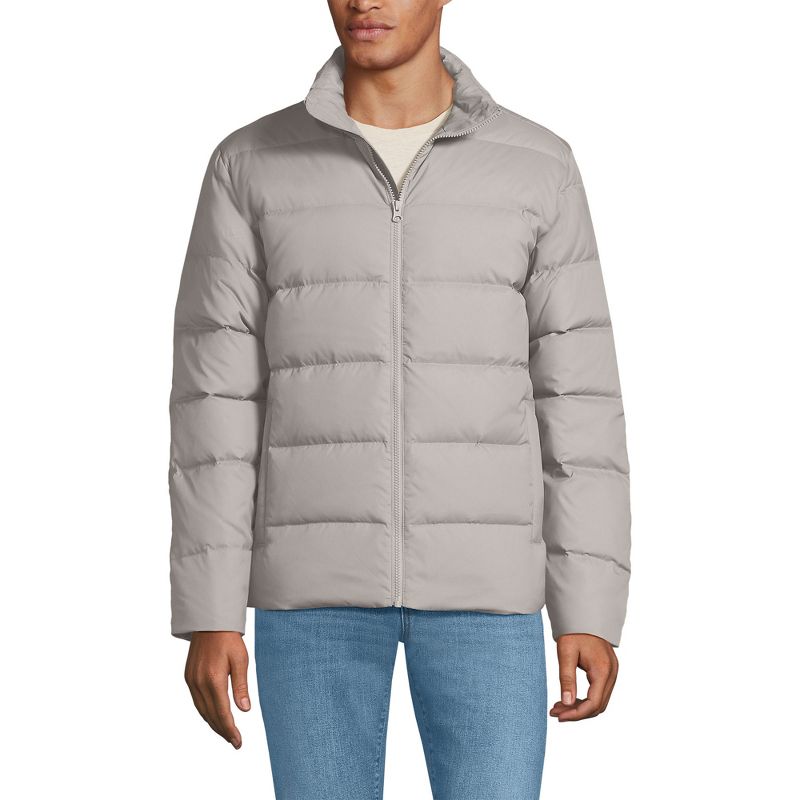 Lands' End Men's Max 600 Down Puffer Jacket - Medium - Birch Gray