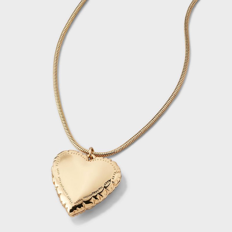 Adjustable Heart Necklace - A New Day™ Gold