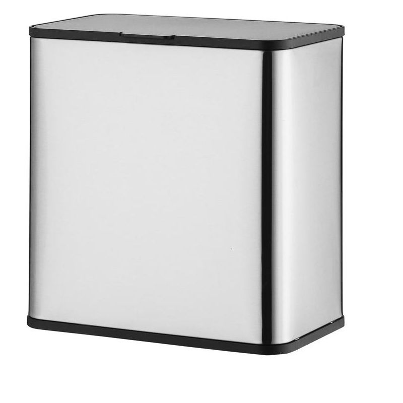 Jiallo 6L Slim Hanging Stainless steel kitchen waste trash can for cabinet door or wall-mounting in satin finish and fingerprint-proof.