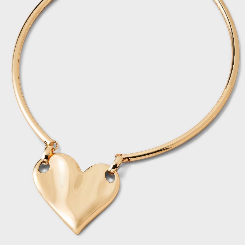 Gold Heart Necklace - A New Day™ Gold