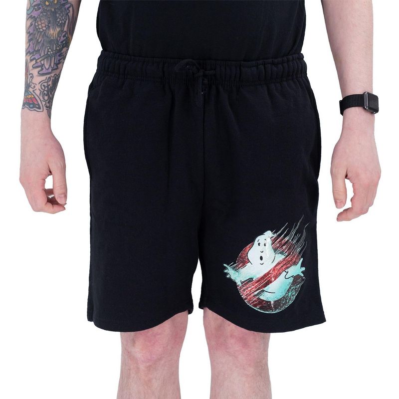 Ripple Junction x Ghostbusters Men's Frozen No Ghost Iced Logo Drawstring Shorts Large