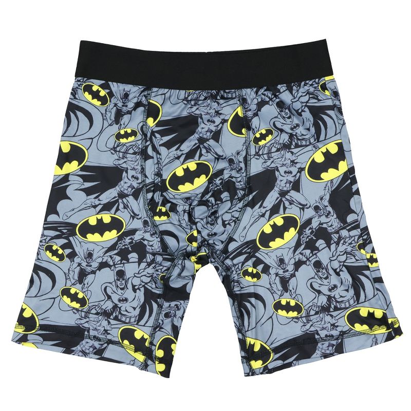 Intimo DC Comics Batman Boxers Men's Retro Bat Logo AOP Snug Fit Underwear (S) Grey
