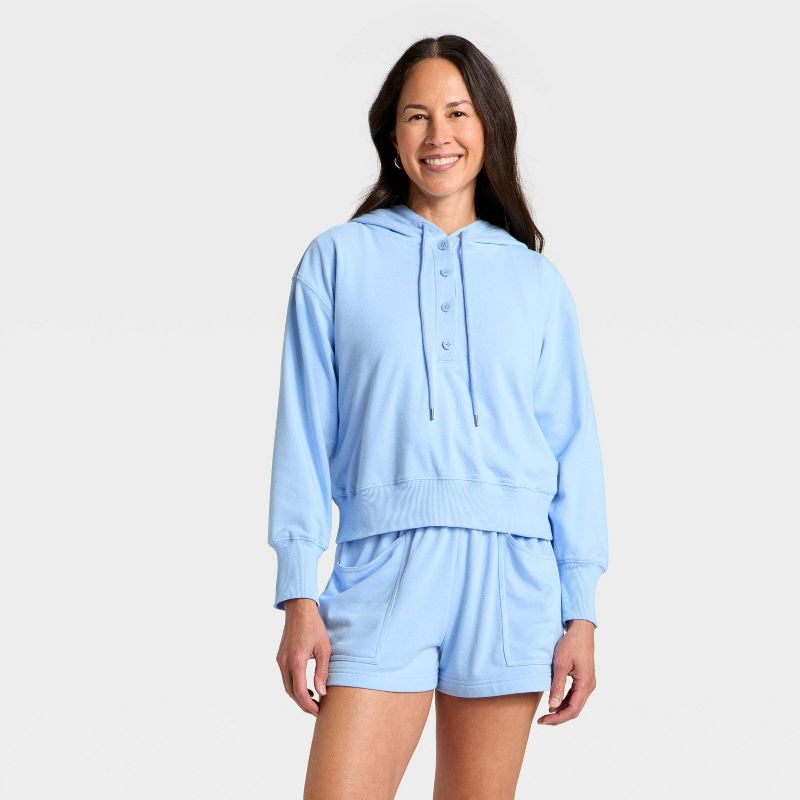 Women's Hooded Sweatshirt - Universal Thread™ Light Blue XL