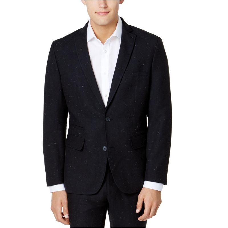 I.N.C International Concepts Mens Nepped Two Button Blazer Jacket, deepblack, XX-Large (Regular)